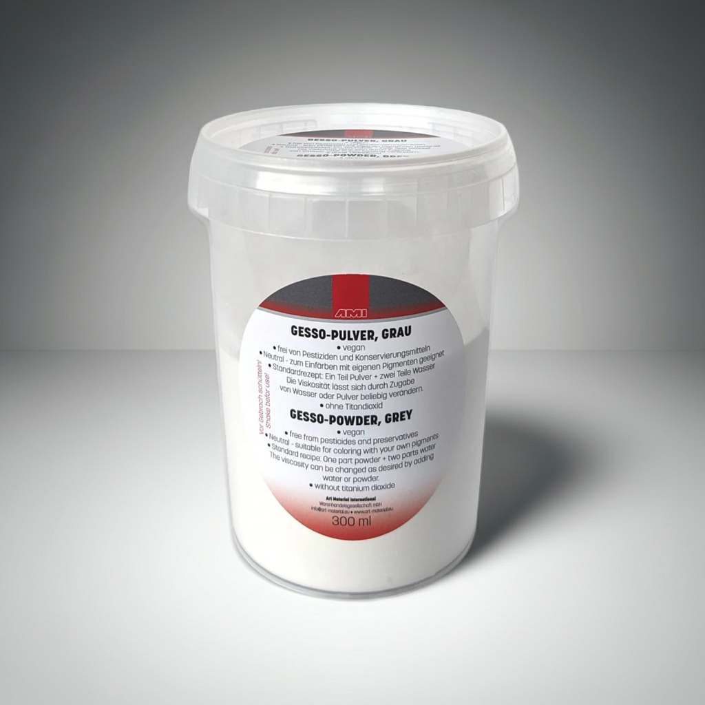 Gesso-Pulver grau zum Selbstanrühren – 300 g - amp-artshop