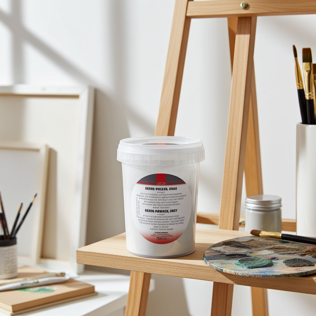 Gesso-Pulver grau zum Selbstanrühren – 300 g - amp-artshop