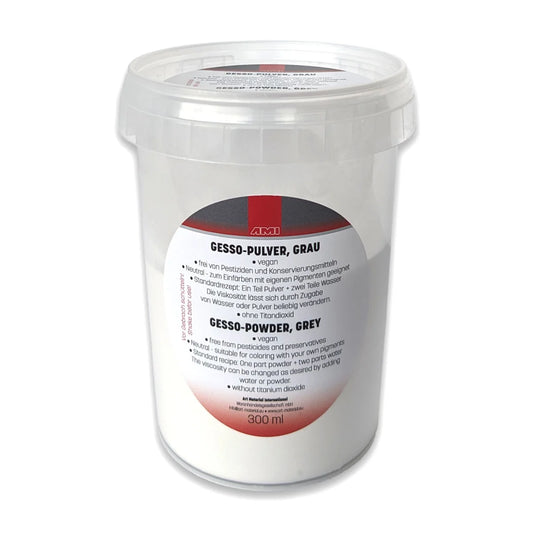 Gesso grau jetzt als Pulver zum Selbstanrühren - Neuheit - amp-artshop