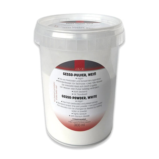 Gesso weiß jetzt als Pulver zum Selbstanrühren - Neuheit - amp-artshop